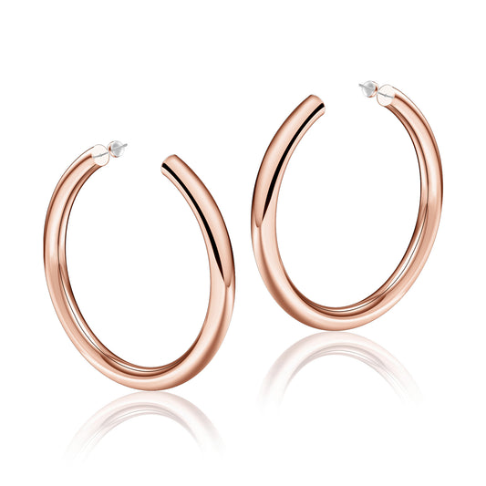 Rose Gold Hoop Earrings for Women