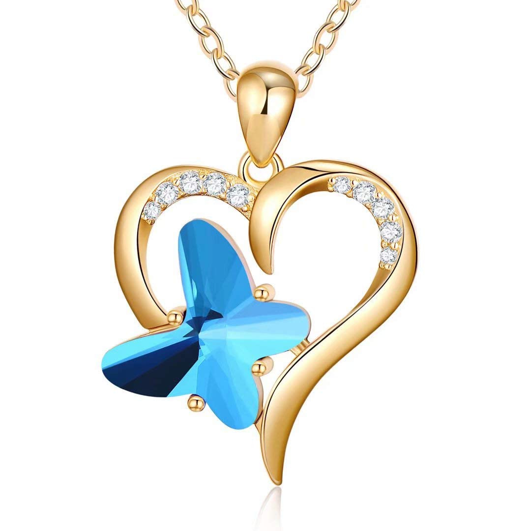 Heart Butterfly Necklaces