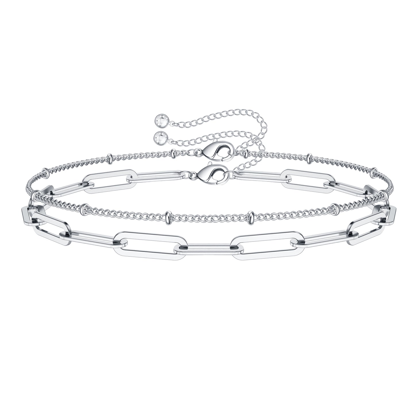 Dainty White Gold Bracelets for Women