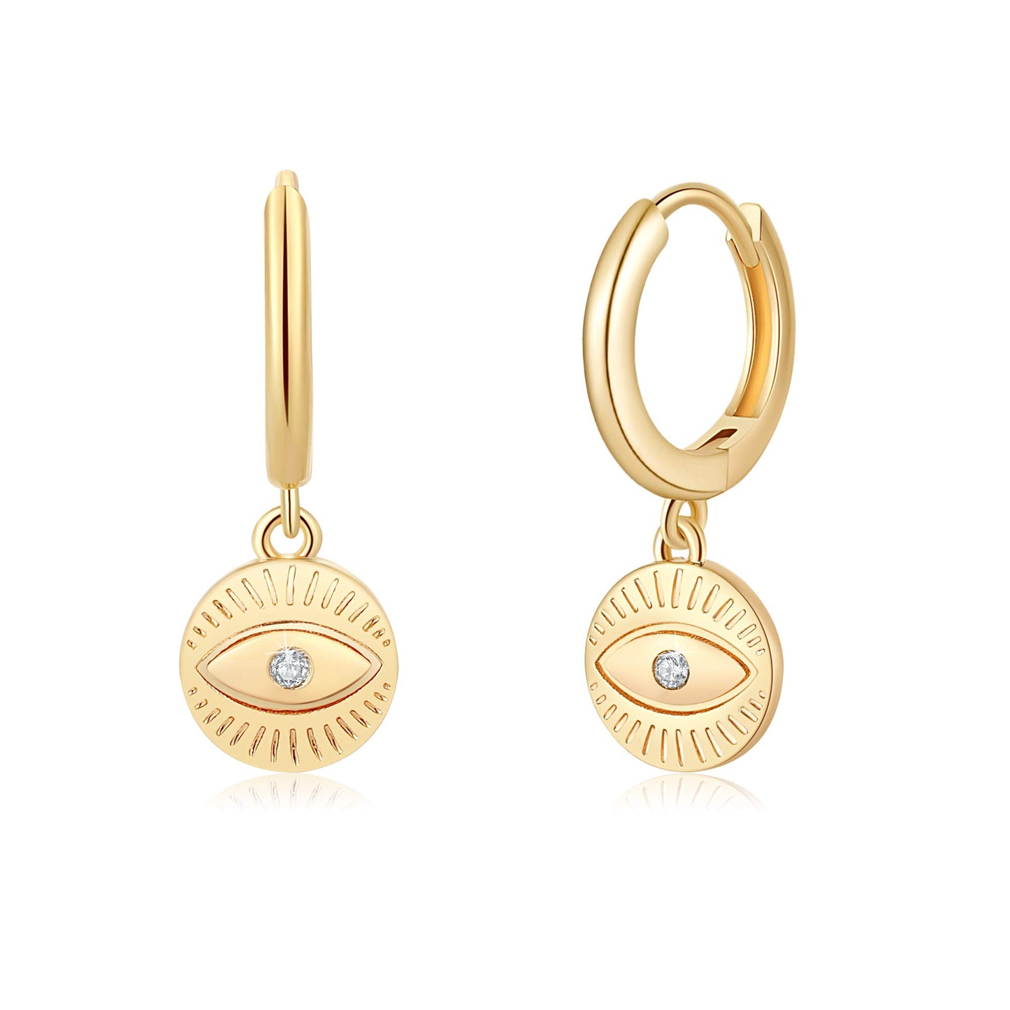 Evil Eye Huggie Hoop Earrings