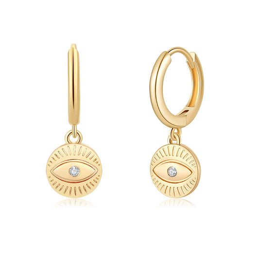 Evil Eye Huggie Hoop Earrings