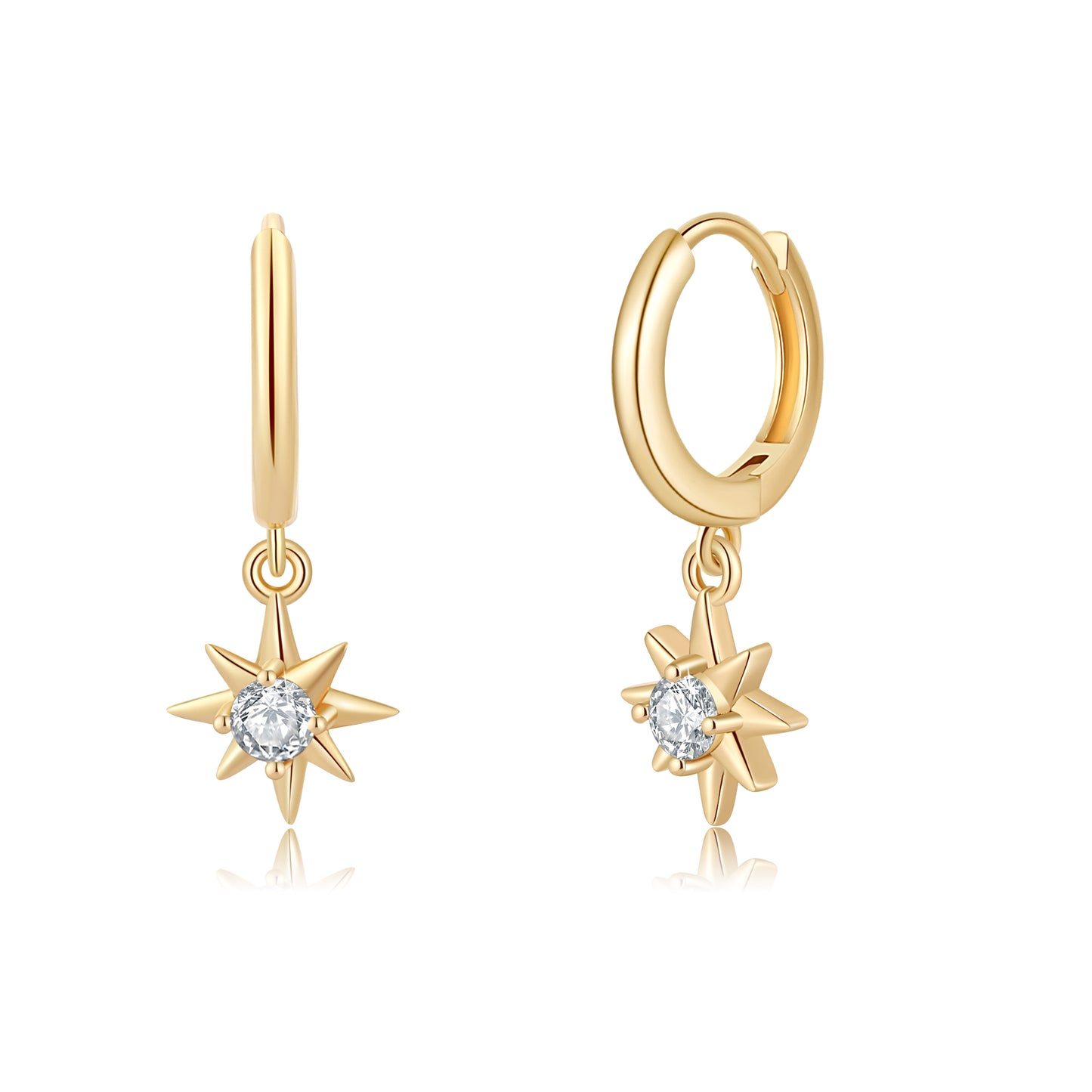 Turandoss Dainty Star Hoop Earrings