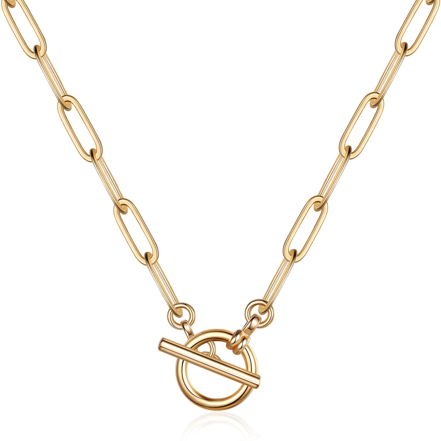 Gold Necklaces 14K Gold Plated Lock Necklace