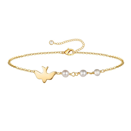 Dainty  Pearl Swallow Bracelets