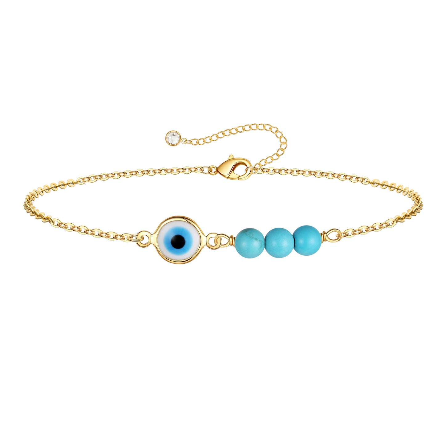 Personalized Gold Evil Eye Bracelets